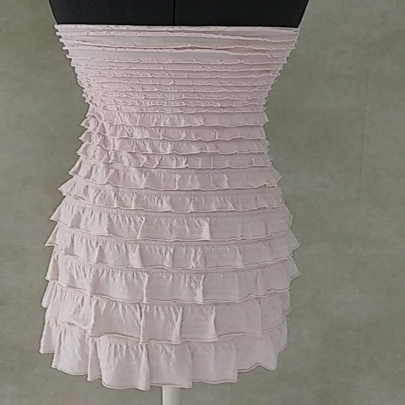 Express strapless, layered,ruffled dress - Picture 3 of 5